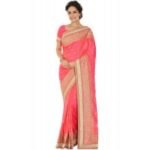 Soch Pink and Gold Silk Saree  – SMYR SR 26009