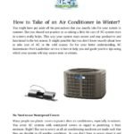 How to Take of an Air Conditioner in Winter?
