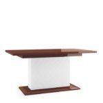 Gorgeous Avita Mahogany Gloss & White Matt Extending Dining Table