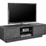 Anthracite Dark Grey Marble Effect Alistair TV Stand