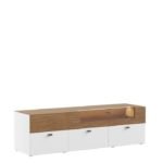 White Gloss Finish Agana Wide TV Stand