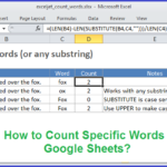 How to Count Specific Words on Google Sheets?