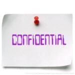 Barcode Confidential Rubber Stamp