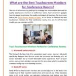 Top-Rated Touchscreen Monitors for Productive Meetings