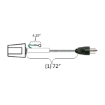 Fan Power Cord (72 Inch) – HP100-72COM NEMA51-15P
