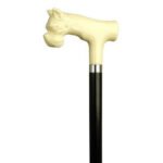 Derby Bull Dog Head Ivory Walking Cane