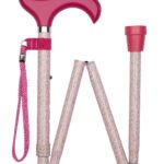 Folding Pattern Folding Cane in Pink Floral