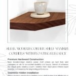 Sleek Modern Corner Shelf Maximize Corners with Floating Elegance
