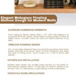 Elegant Mahogany Floating Shelves Design for Modern Walls