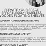 Elevate Your Space Effortlessly Timeless Wooden Floating Shelves