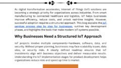 Understanding IoT Services: A Practical Guide for Businesses